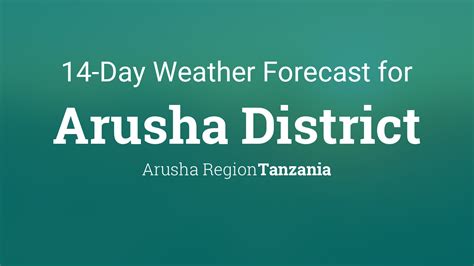 arusha weather forecast 14 day.